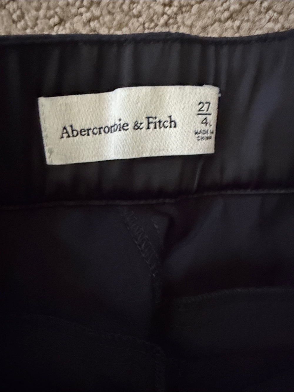 Abercrombie & Fitch Black Wide-Leg Satin Trousers - Picture 3 of 6
